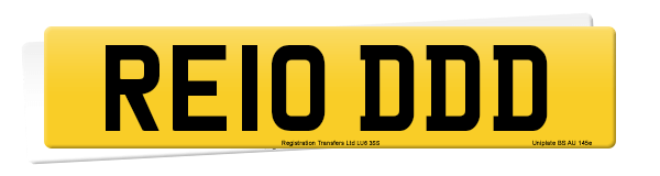 Registration number RE10 DDD